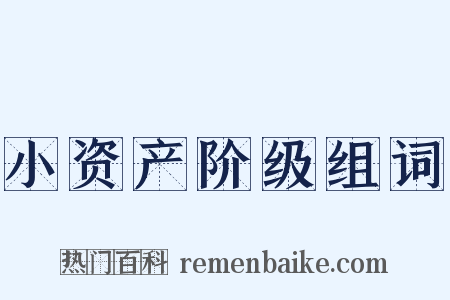 小资产阶级组词是什么意思的图片